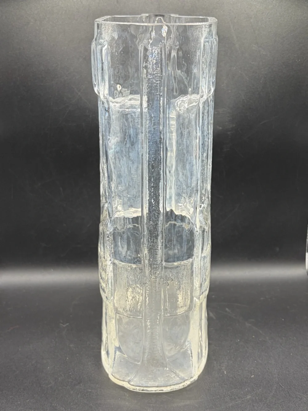 Vintage Mid Century Modern MCM Clear Glass Art Deco Style Pitcher Pourer Vessel